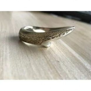 射箭扳指铜银色护指蒙古射法坡型扳指通用男大拇指扳指民族风饰品