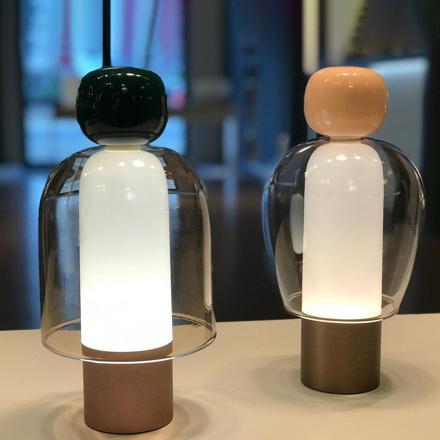 北欧现代个性简约客厅少女玻璃台灯卧室床头书桌办公室梳妆台灯饰