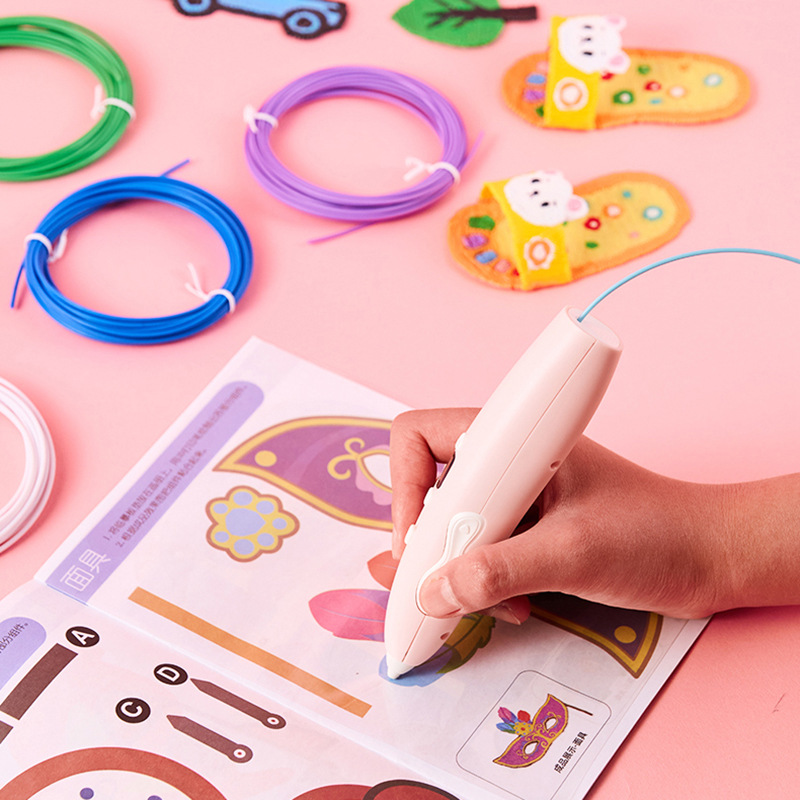 3d打印笔儿童款三d低温款绘画画笔立体4d比打印机笔耗材公主3b笔