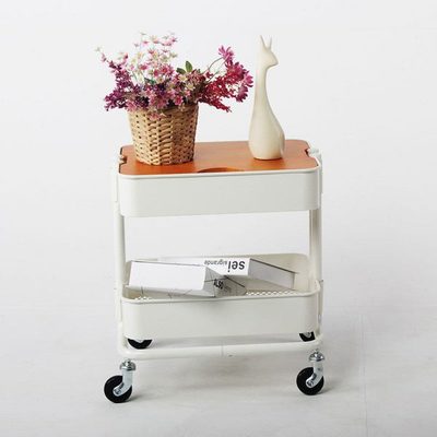 北欧两层拉斯克小推车可移动置物架桌下带轮收纳车手推车整理架子