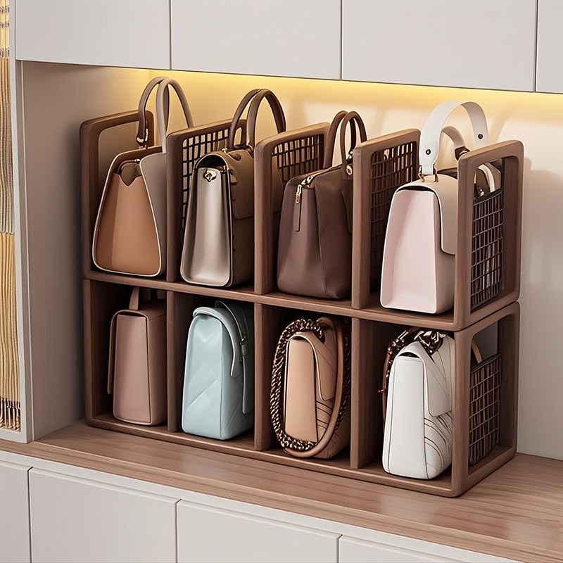 桌面包包分隔收纳架多功能置物架台面手提包皮包分层整理展示架