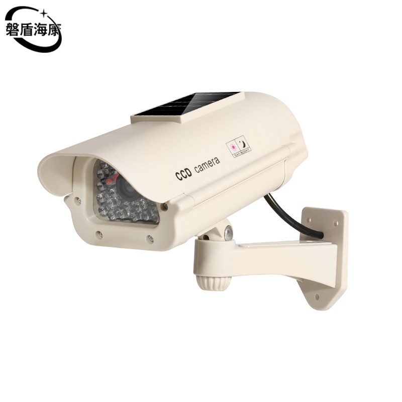 太阳能仿真监控假摄像头探头模型室外防水仿真灯防盗吓贼免换电池