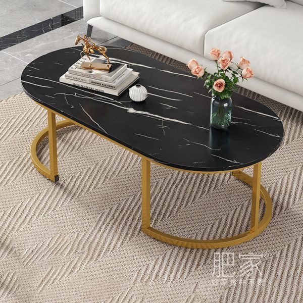 椭圆形小茶几简约现代创意家用客厅多功能茶桌餐桌两用茶台MS057