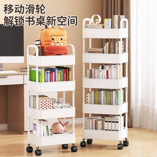书包置物架桌下书架桌面收纳神器公室好物落地可移动带轮小推车,收纳整理,书桌收纳置物架,淘宝优惠券,粉丝福利购,淘宝优惠卷