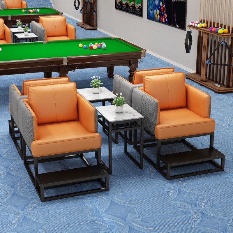 新款台球厅观球h椅看球沙发俱乐部休息凳台球厅接待沙发休闲桌椅