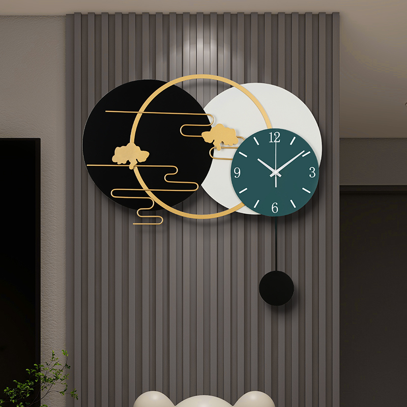 钟表挂钟a客厅家用挂墙装饰时钟现代简约创意轻奢高级感静音石英