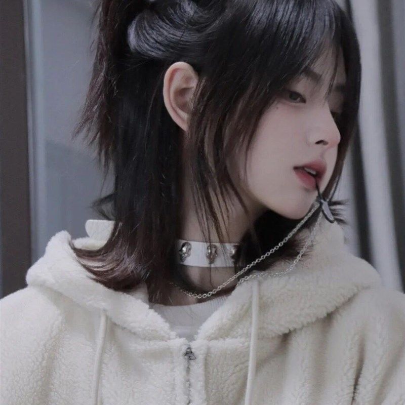 日系少年感狼尾j短发假发男女生酷帅气自然鲻鱼头可扎发型全头套