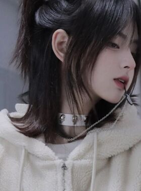 日系少年感d狼尾短发假发男女生酷帅气自然鲻鱼头可扎发型全头套