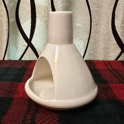 白鼠尾草燃烧器皿容器小烟囱陶瓷粗陶摆件摆件托盘香薰炉底座托盘