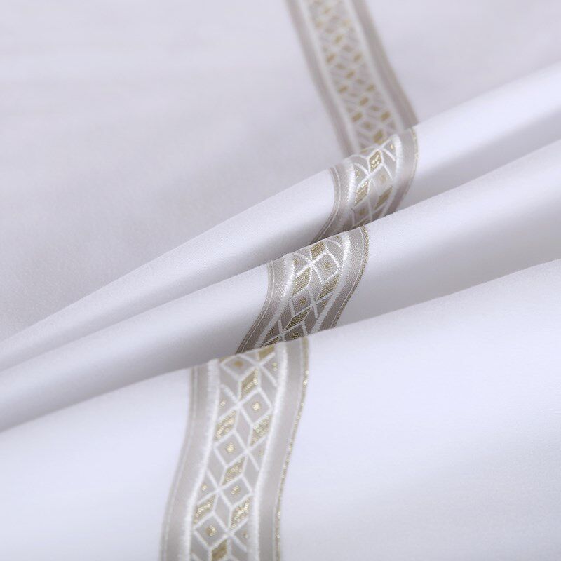 宾馆酒店床品四件套民宿白色被套床单布草公寓客栈床上用品三件套