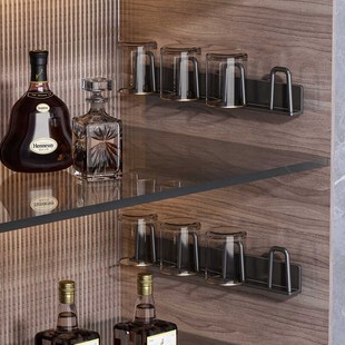 啤酒杯架倒挂红酒杯置物架免打孔壁挂酒柜收纳马克杯倒扣沥水收纳