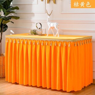 定做吊穗佛台布绒布佛桌围加厚金丝绒吊穗供佛桌布会议桌布桌裙