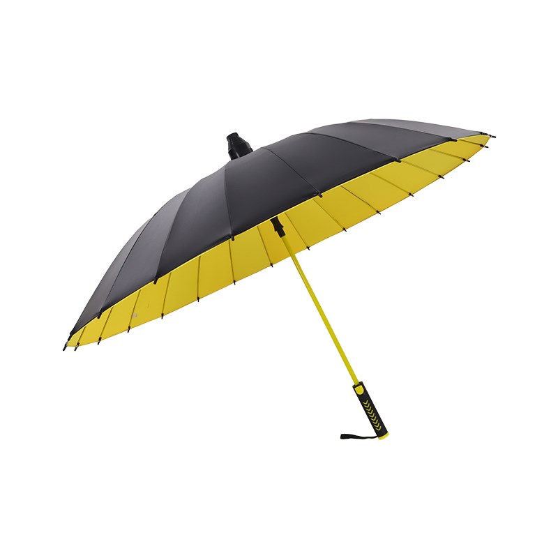 伞24骨雨伞长柄伞防晒黑胶带防水套晴雨两用加固结实耐用弯钩大伞