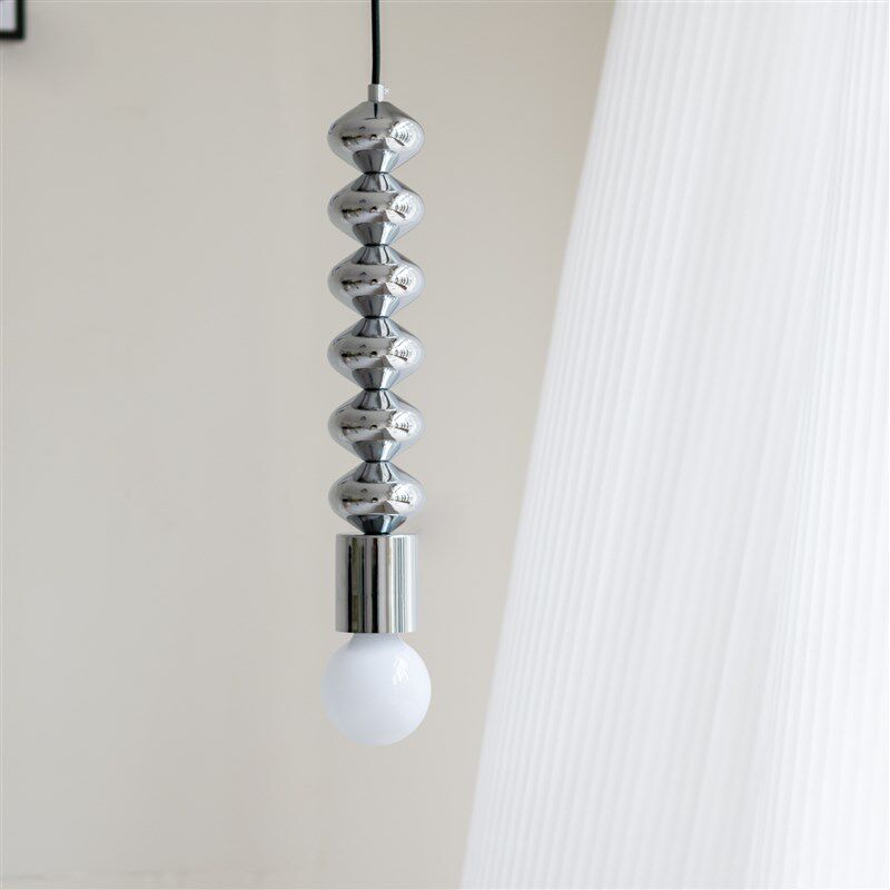 北欧镀铬包豪斯吊灯简约创意珍珠极简设计感卧室吧台可升降床头灯