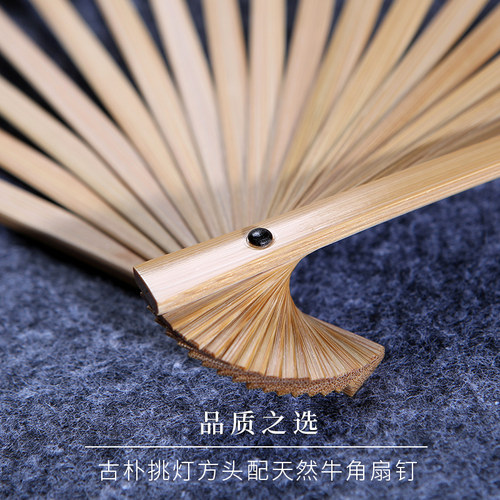 支持定制大师毛笔手写书法扇面9.5寸心经扇子兰亭序苏工玉竹折扇