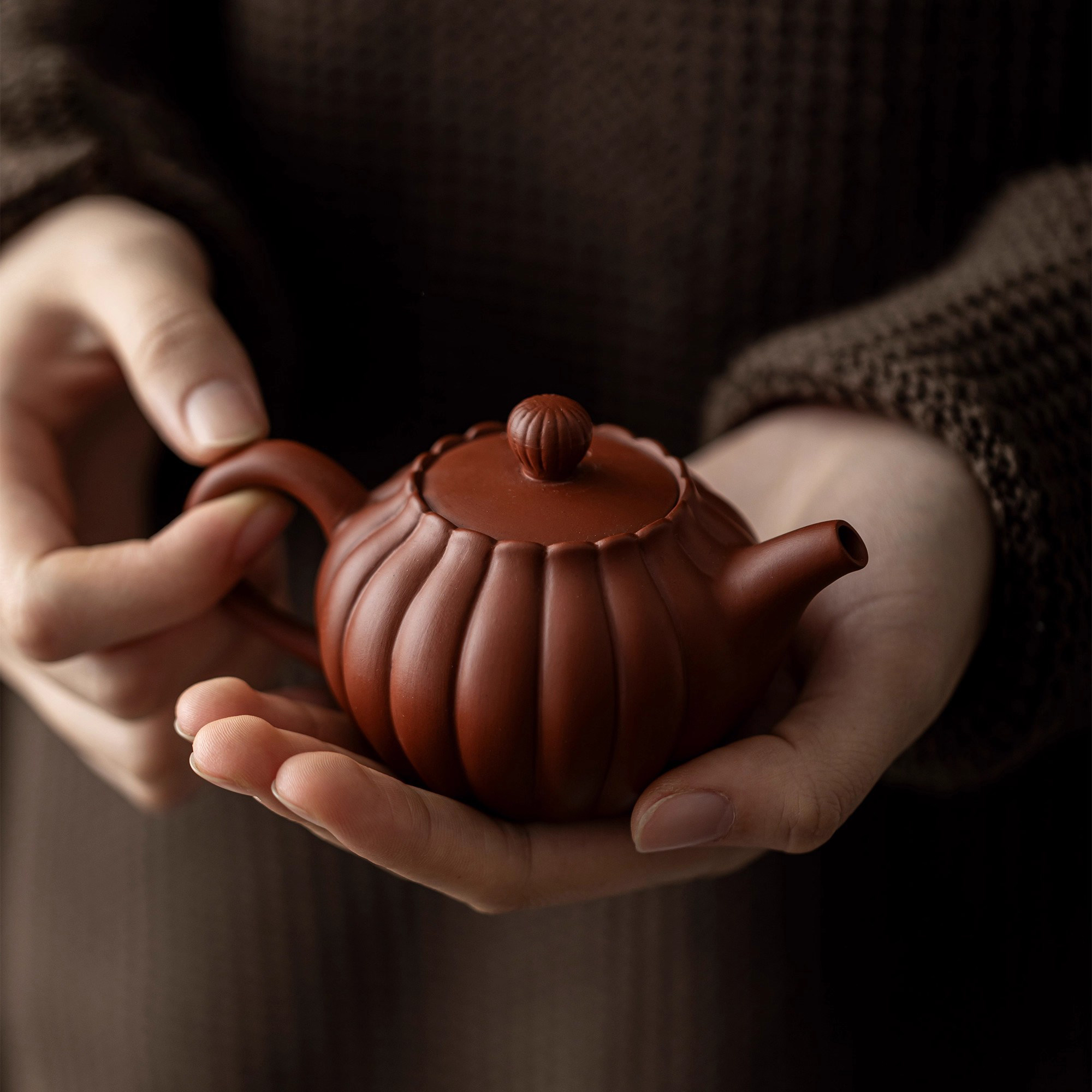 宜兴紫砂南瓜壶手工泡茶壶家用喝茶壶朱泥大红袍茶壶纯手工壶单壶