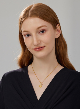 纯银意大利镂空金包银黄金项链