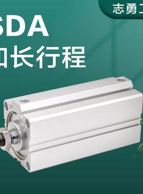 SDA加长行程气缸25 32 40 50 63 80X120X150X200X250-SB带磁外牙