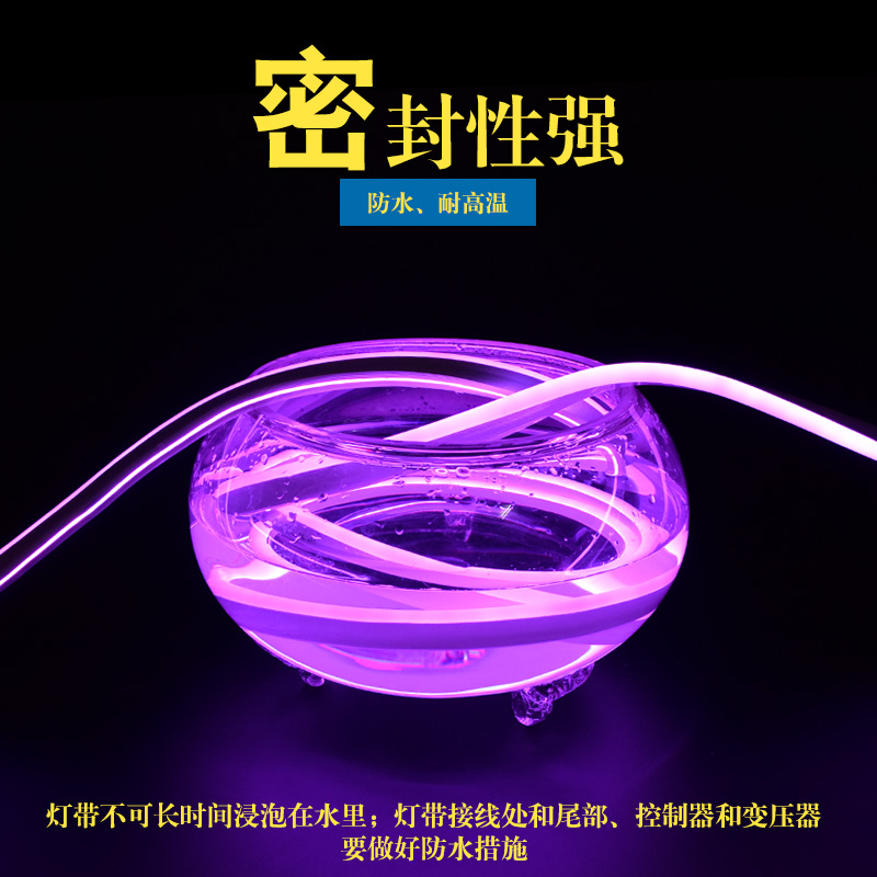 12v柔性灯带贴片防水软灯条霓虹灯七彩变色硅胶户外夜市地摊灯