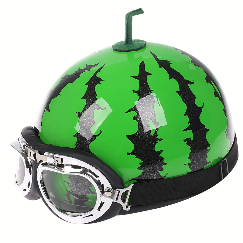 VA西瓜电动哈雷头盔男女士四季可爱夏季半盔3C安全帽