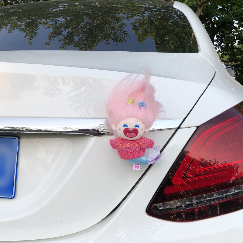 美人鱼汽车挂件车外玩偶挂车尾公仔后备箱装饰车顶摆件车内饰品女