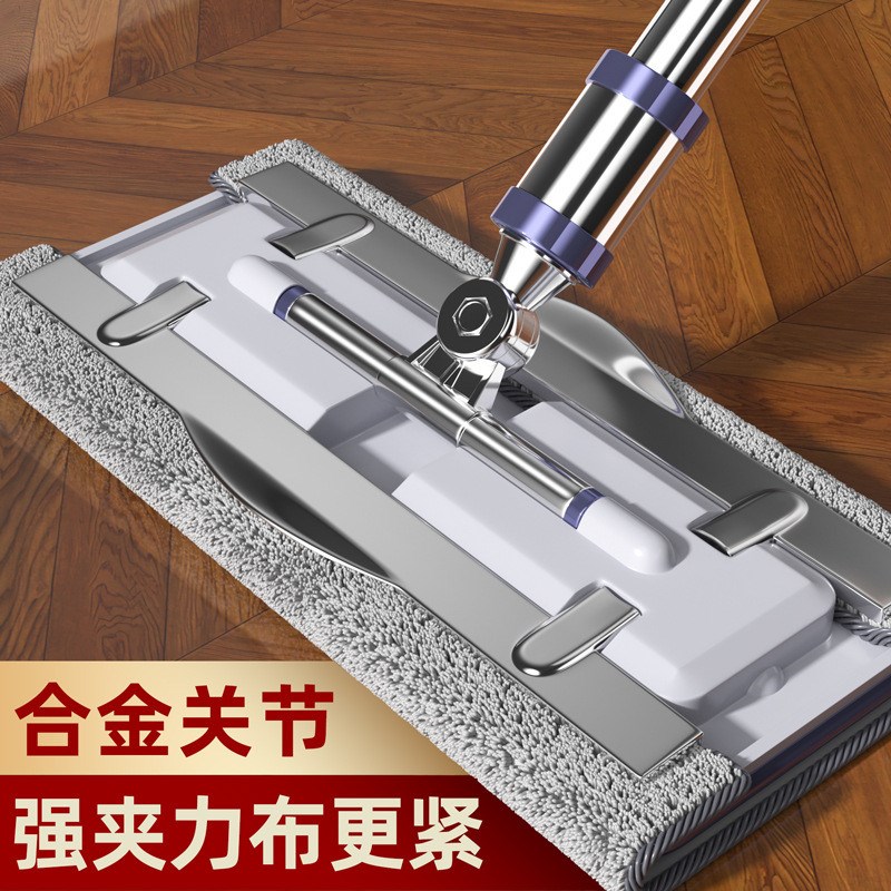 平板拖把家用一拖净2024v新款夹布免手洗懒人拖地拖墩布木地板
