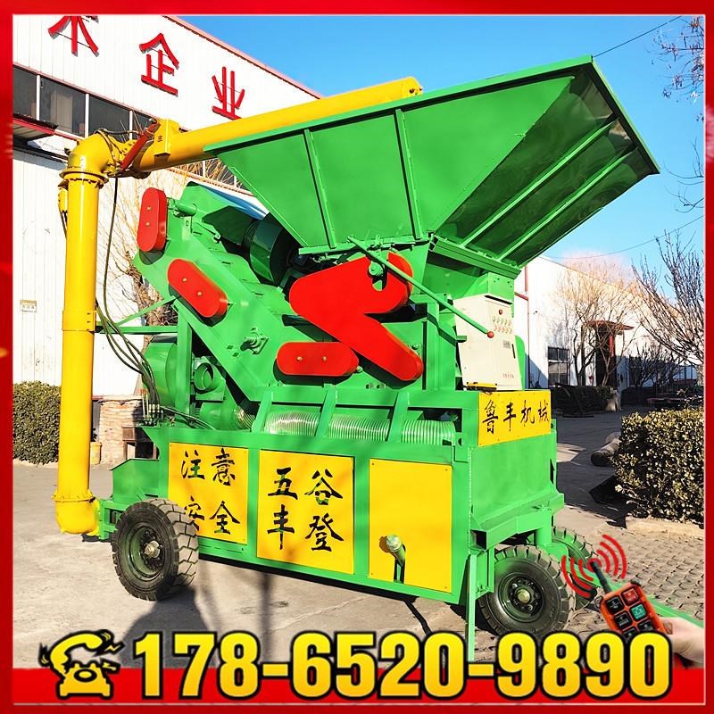 大型柴油玉米脱粒机铲o车上料双桶玉米脱粒机人工上料电机带打粒