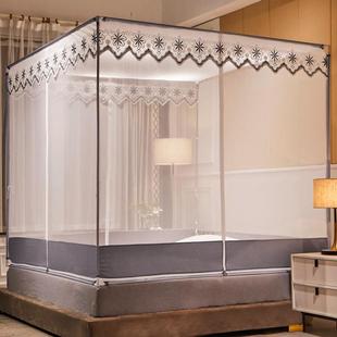 夏季 新款 蚊帐家用蒙古包防摔儿童围栏1.5米1.8m1.2床支架纹账2米