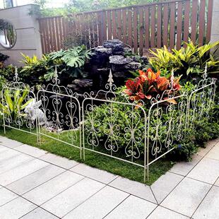 欧式复古铁艺花园围栏庭院装饰小栅栏户外花坛护栏菜地花圃小篱笆
