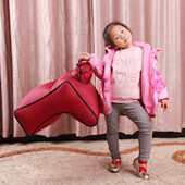 旅行便携折叠mini口袋座椅随身软座免工具儿童靠背椅1835