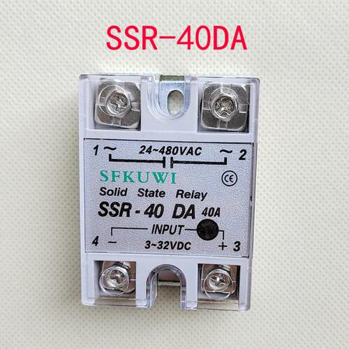 SFKUWI单相固态继电器SSR-40DA  40A固态继电器 input3-32VDC单相