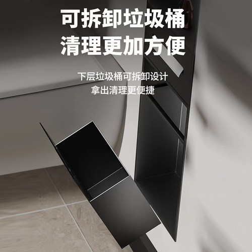 不锈钢壁龛嵌入式卫生间垃圾桶浴室嵌入式金属钢板壁龛柜成品定制
