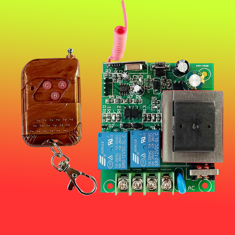 220v/380v2路遥控开关  学习型带限位 电机正反转 点动互锁遥控器