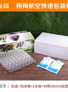 Y-8 六斤装杨梅航空快递专用包装泡沫箱蓝色塑料双筐厂家直销盒子