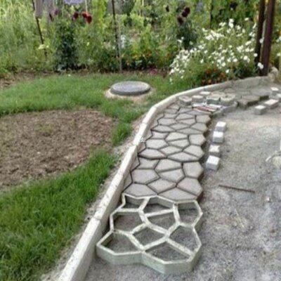园艺用品工具强化小路造型水泥分割鹅卵石装修拼花路面大石头模具