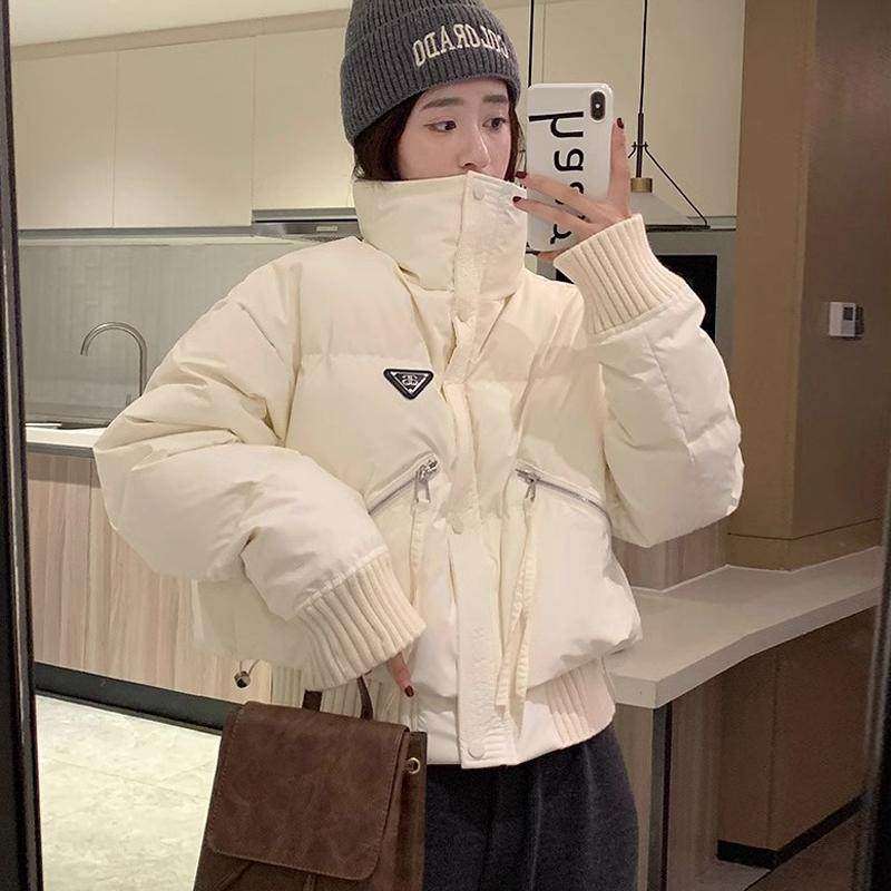 羽绒棉服女冬季2024年新款设计感小个子宽松加厚保暖立领铺棉外套