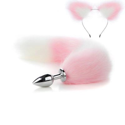 Anal Plug Real Fox Tail Cosplay Butt Plug Anal sm Sex Toys