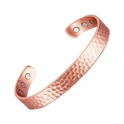 Vintage .% Pure Copper Bracelets for Women Men Rose Color