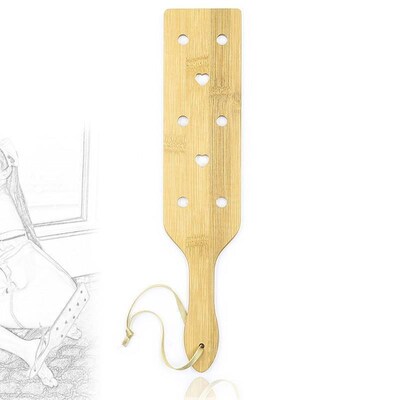 Heart Shape Bamboo Spanking Paddle Whips Adult Games BDSM Se