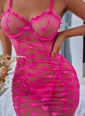 Sexy Pajamas Sheer Lace Dresses Fun Stage Uniforms Sexy Clot