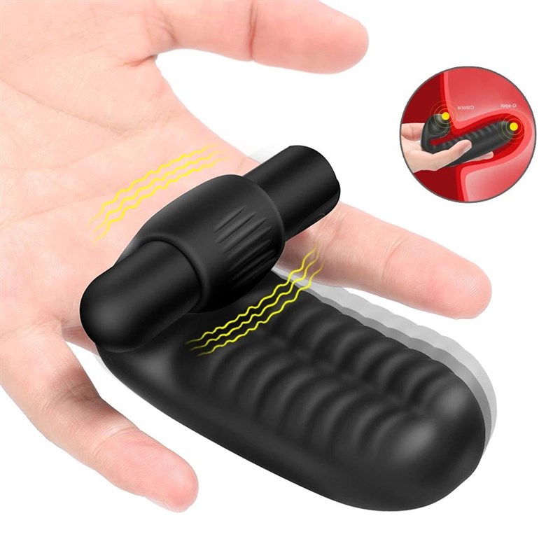 Finger Sleeve Vibrator G Spot Orgasm Massage Clit Stimulate