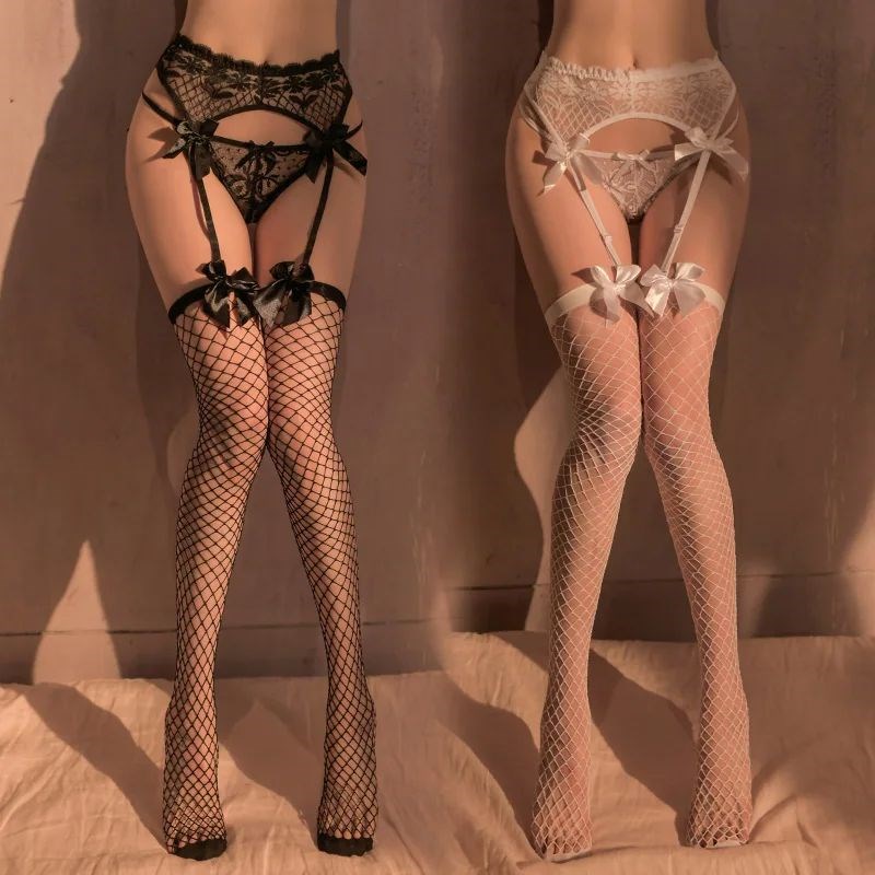 Womens Sexy Underwear Large Size Lace Garters Lovely Bow-kn