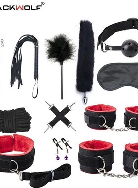 BLACKWOLF Bed Bondage Set BDSM Kits Exotic Sex Toys For Adul