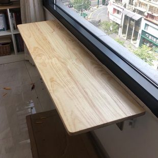 桌板墙桌悬挂墙边书桌木质可折叠 靠墙折叠桌餐桌实木家用桌壁挂式