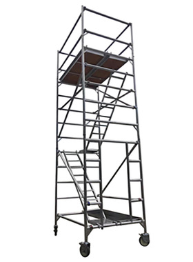 铝合金脚手架登高作业平台 直爬梯铝架1.35mx1.9mx2m