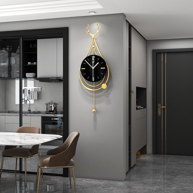 轻奢静音钟表客厅挂钟2024新款高级现代简约家用挂表创意时钟挂墙