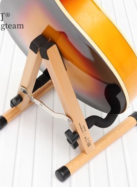 木质平背曼陀林折叠琴架可拆卸mandolin支架实木小提琴架子底座