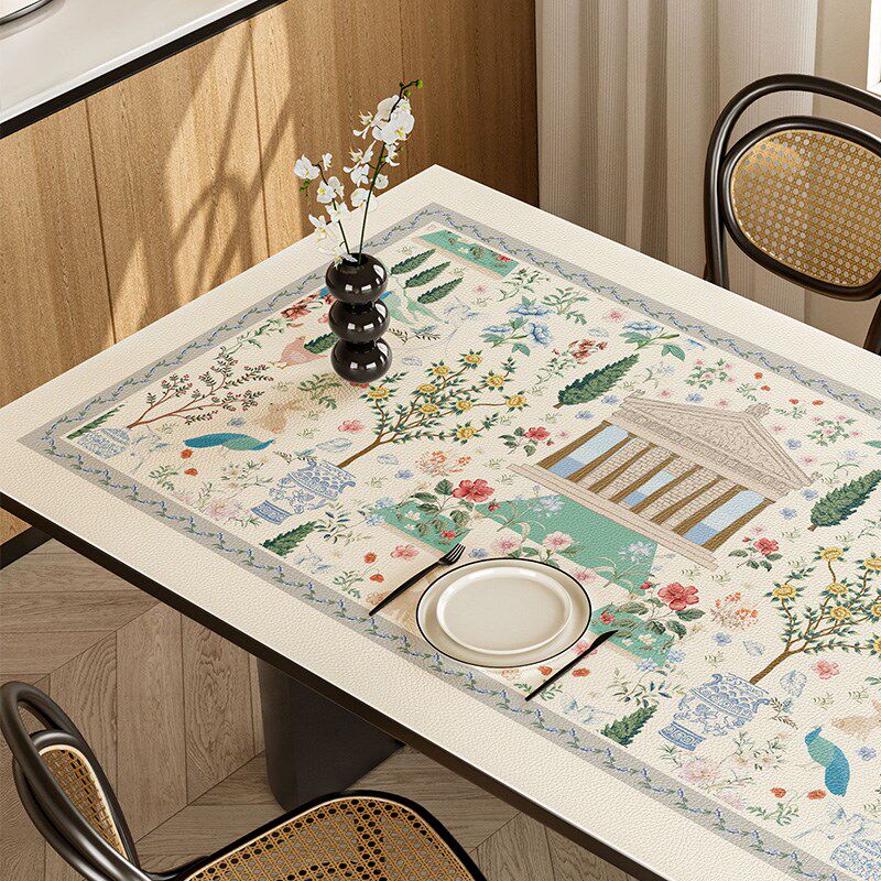 餐桌垫防油防水防烫pvc轻奢高级感桌面保护垫家用2023新款长方形