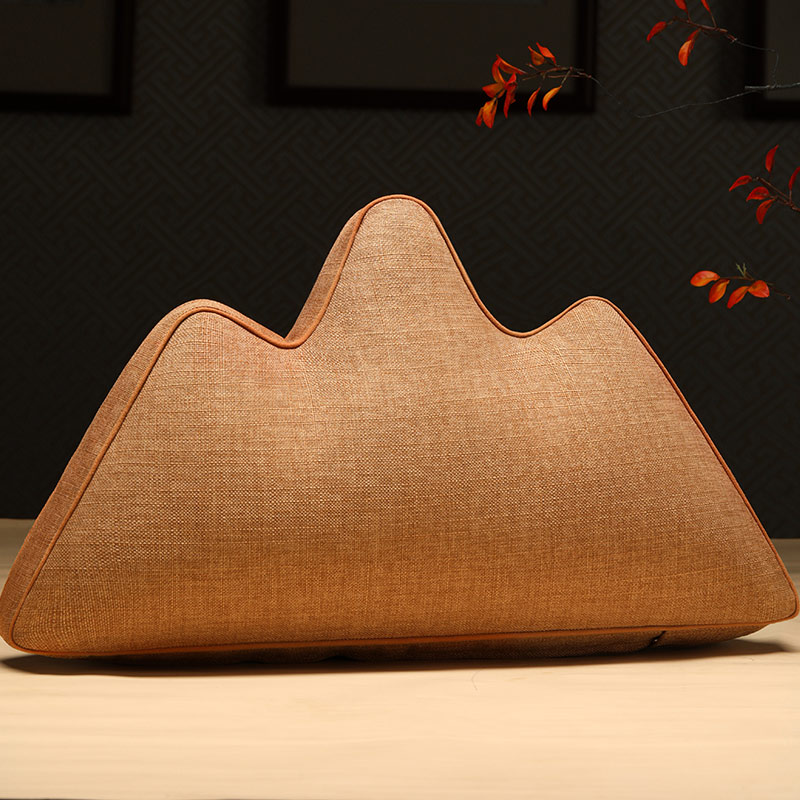 靠山枕中式山形靠枕家用沙发靠垫办公室异形腰枕床头靠背含芯抱枕