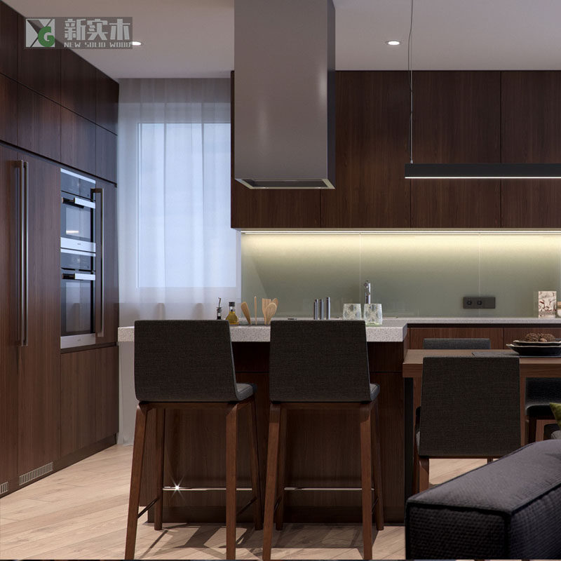 北美黑胡桃整装木工厂直营大定制作全屋定制橱柜衣柜护墙板套装门